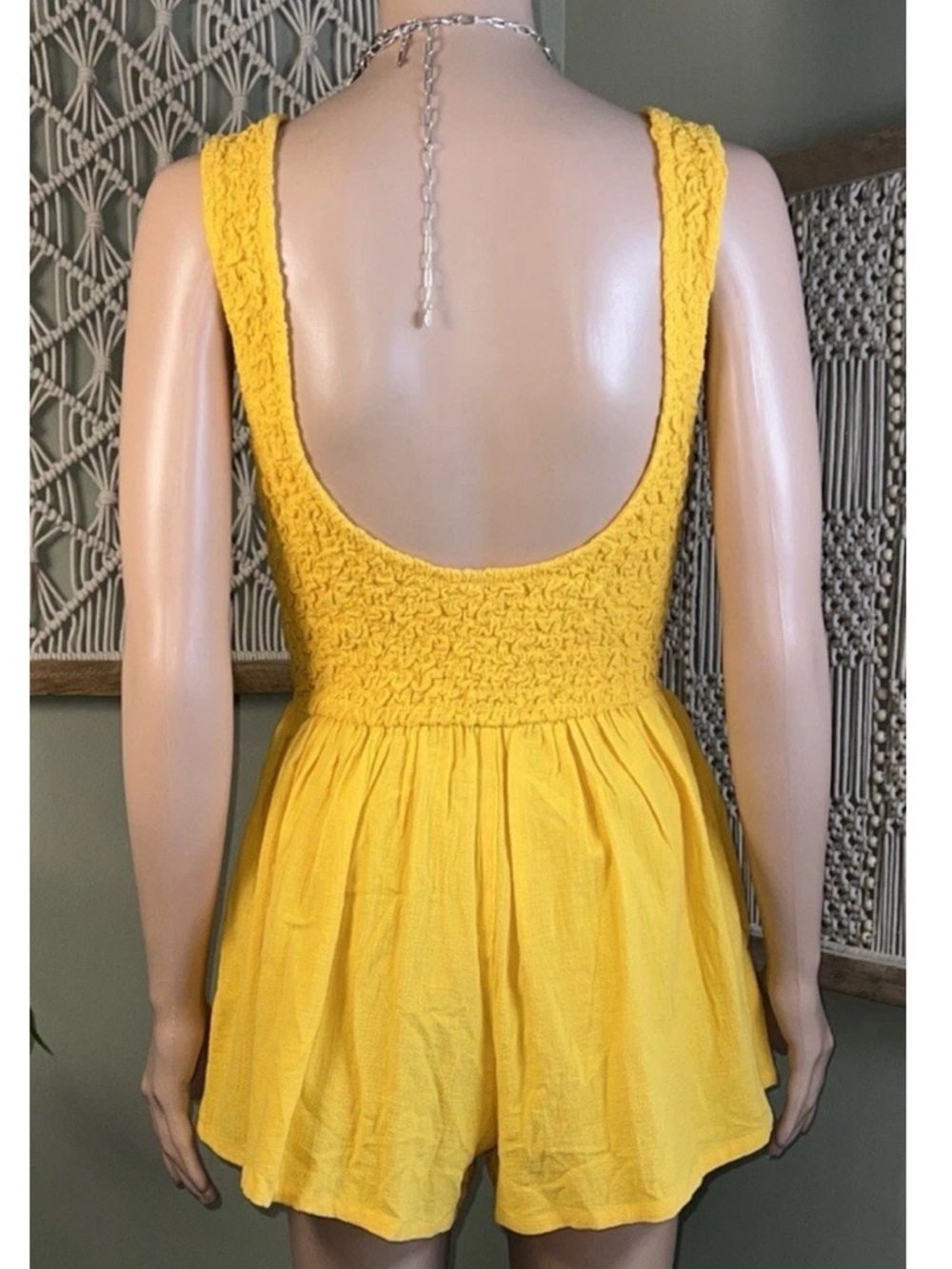 NWOT Free People Juliette Romper XS Cantaloupe Orange/Yellow - Picture 6 of 16